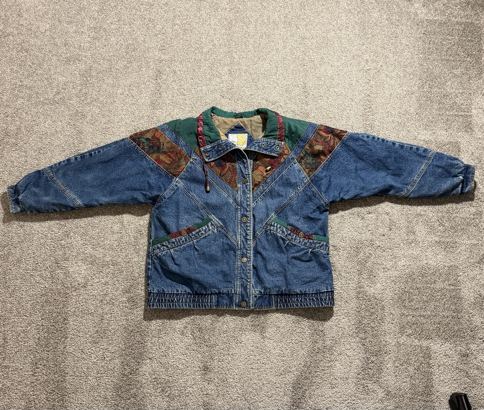 “ Current Seen” Vintage Denim Patchwork Coat -  W… - image 4