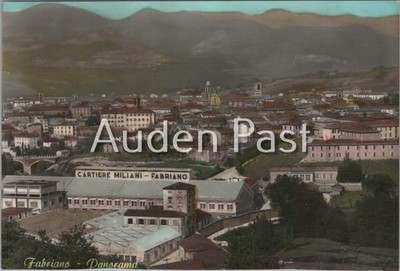 Vintage Fabriano Panorama Postkarte Italien Cartiere Miliani 1955 unbespielt