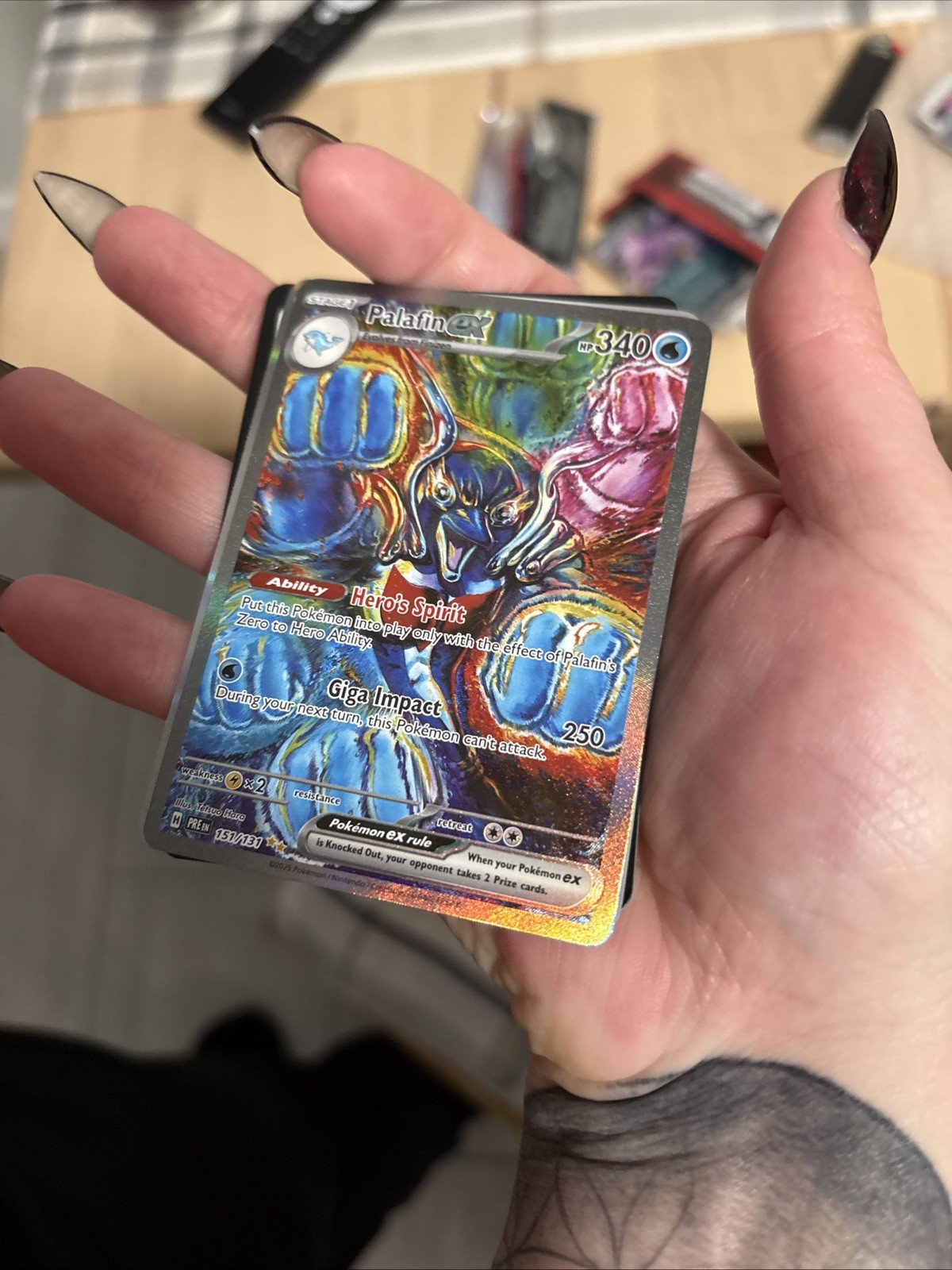 Palafin ex 151/131 SV: Prismatic Evolutions Special Illustration Rare NM