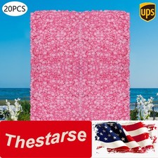 20x Artificial Flower Wall Panel Silk Flowers Rayon Flower Wall Background Decor