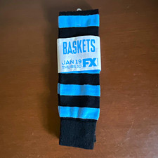 BASKETS (Zach Galifianakis) Promotional Striped Socks w/wrap