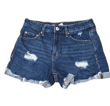 no boundaries distressed jean shorts sz 3 womens blue denim cutoff high short
