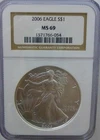 2006 Eagle Silver Dollar NGC MS69