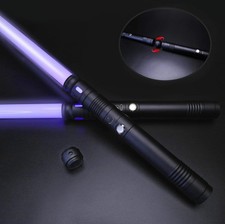 2 Pack Rechargeable Lightsabers with Connector, Metal Hilt Light Sabers