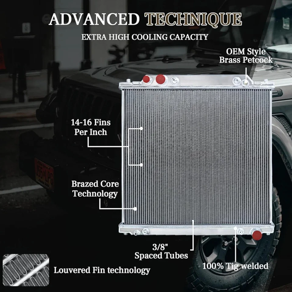 Radiador Ford F-250 F-350 Super Duty Excursion 6.8L 7.3L V8 V10 at/MT  - Imagem 4 de 4