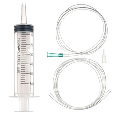 60Ml/Cc Syringes with Tube 40 Inch Handy Plastic Tubing and Adapter Tip