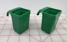 2 Duplo Green Trash Or Recycling Bin Vintage 