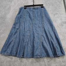 Gap Jeans Skirt Sz 18 Y2K Vintage Blue Denim Jean Flare Panel Boho Grunge Core