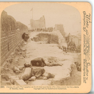 CHINA, Chinese Who Paid Wars Penalty, Tientsin Battle-Underwood Stereoview L98