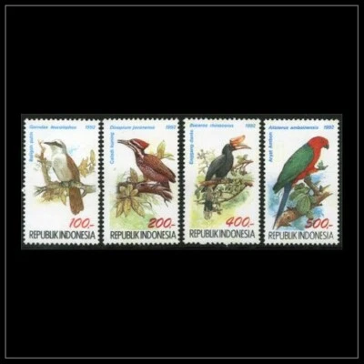Indonesia - Indonesie Issue 1992 (1503-1506) Birds
