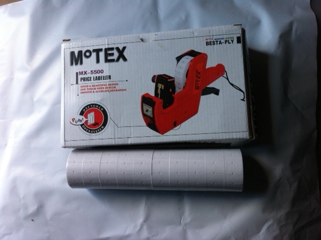 1 line Price Gun Pricing labeller MX5500EOS 10K labels B(Labels Only)