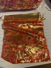 50 PCS Sheer Coralline Organza Favor Gift Bags Jewelry Pouches Wedding Party /