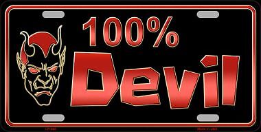 100% Devil Metal Novelty License Plate Tag LP365 | eBay
