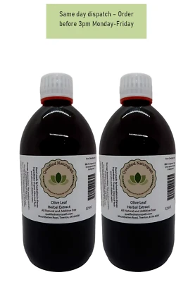 QUALIFIED NATUROPATH Olive Leaf Herbal Extract - Twin Pack 1050ml (2x525ml) - In Glass Bottles