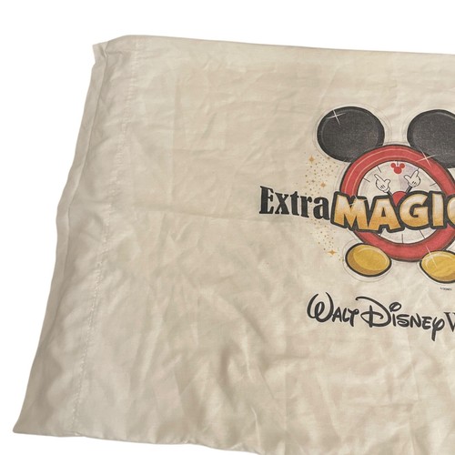 Walt Disney World Extra Magic Hours Pillowcase White 30"x20" Vintage WDW - Picture 9 of 9