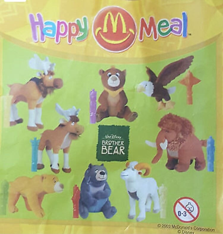 McDonald's Happy Meal Toys Brother Bear 2003 Various. Brand New In