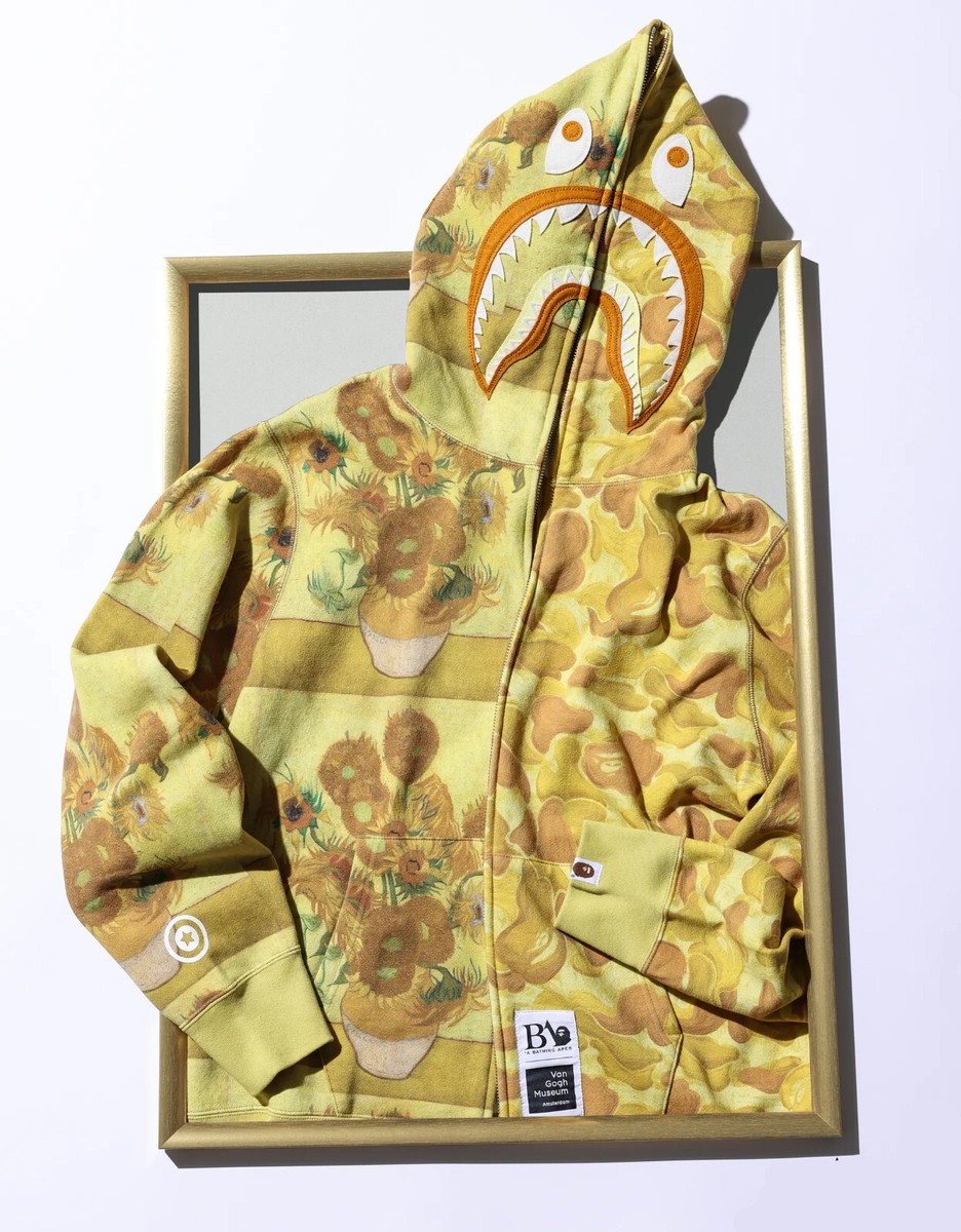 A BATHNIG APE Men's BAPE x VAN GOGH MUSEUM SHARK FULL ZIP