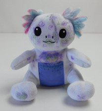 Axolotl White with Purple Weighted Sitting Plush RMS