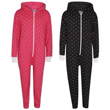A2Z Onesie One Piece Black Hooded Kids Boys Girls Polka Dot Cotton Jumpsuit 2-13