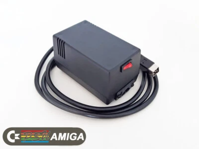 PSU Amiga. Fuente de alimentación para Commodore Amiga A500, A500+, A600, A1200 (enchufe Reino Unido)