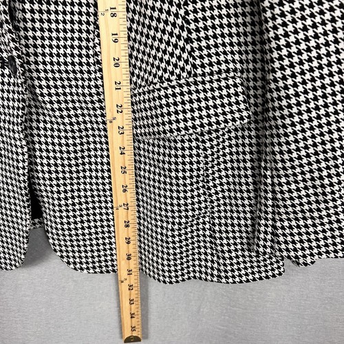 Lane Bryant Blazer Womens Size 24 Houndstooth Print One Button The Bryant Jacket - Picture 8 of 12