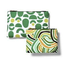 NWT Tabitha brown Avocado Duo Pouch Green Accessories Bag Set Target