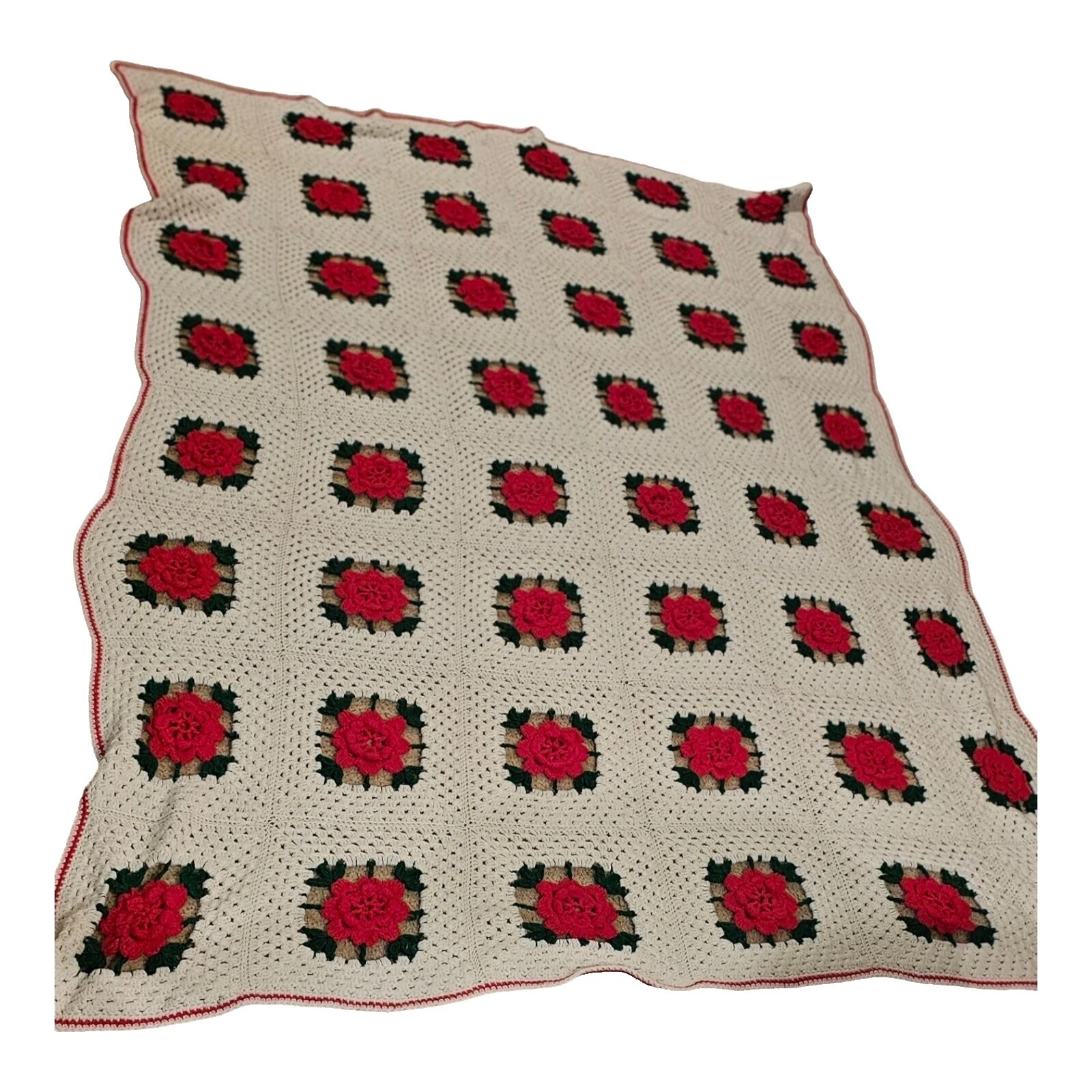 Floral & Garden Vintage/Retro Afghans & Throw Blankets