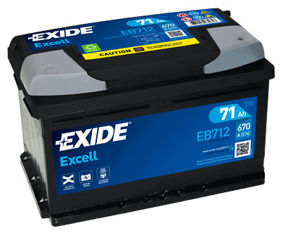 Exide EB712 Excell 12V 71Ah 670A Autobatterie inkl. 7,50   Pfand