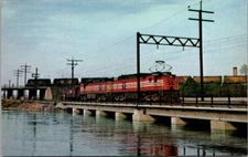 Postcard A 166, New Haven 309, Cedar Hill, Conn, New York - New Haven Freight