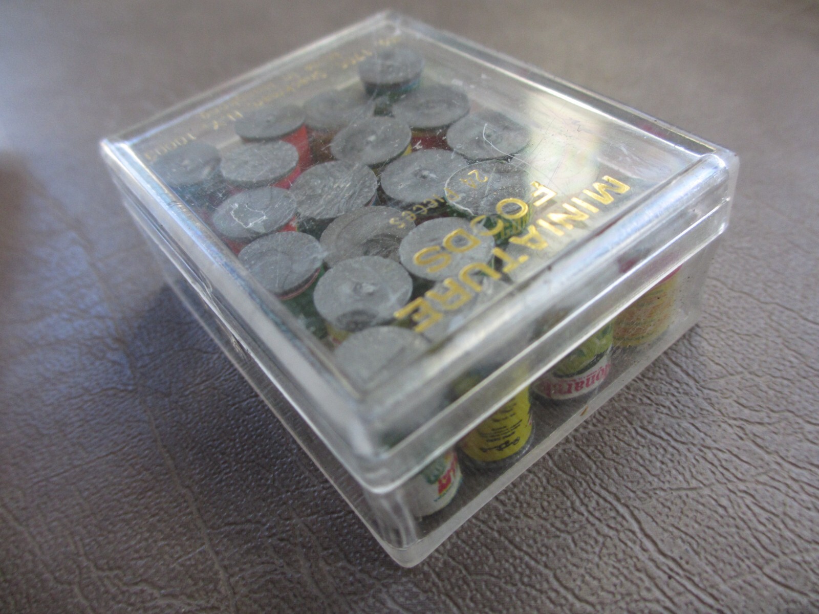 B. Shackman & Co. 21 Vintage 5/8" Tall Canned Food Dollhouse Play Toy Foods Lot