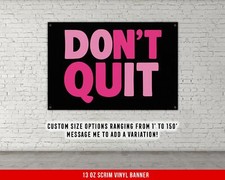 Motivational Gym Banner - Custom Home Gym Decor for Fitness and Weightlifting