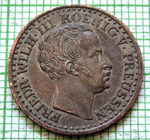 PRUSSIA GERMAN STATES Friedrich Wilhelm III 1838 A 1 Silbergroschen, BILLON - Picture 4 of 6