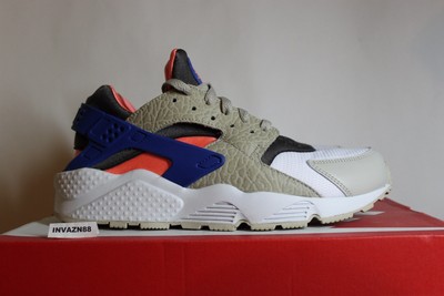 nike huarache tan and white