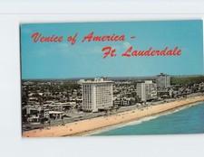 Postcard Aerial View Venice of America Fort Lauderdale Florida USA