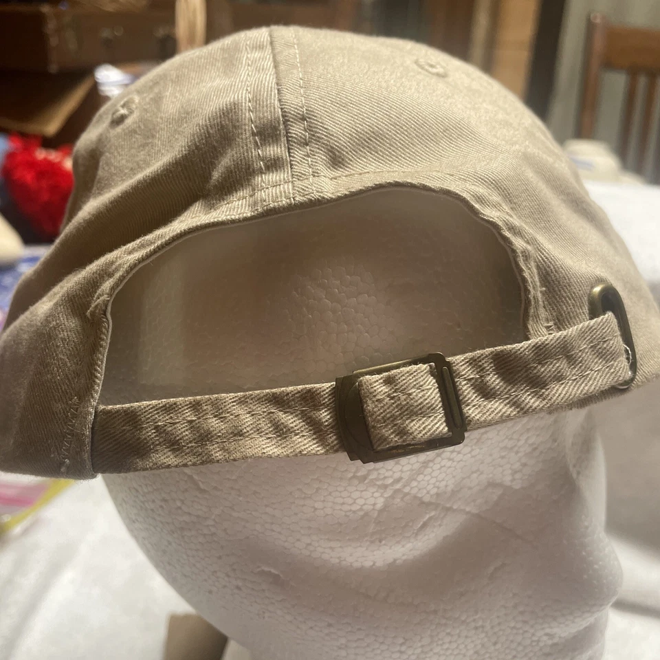 Sombrero Chrysler tostado correa de tela ajustable Foto 4 de 4