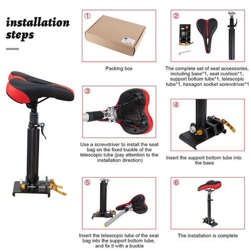 Faltbarer Sattel Für Xiaomi M365 E-Scooter – Höhenverstellbar, Bequemes Leder, Einfach Montiert