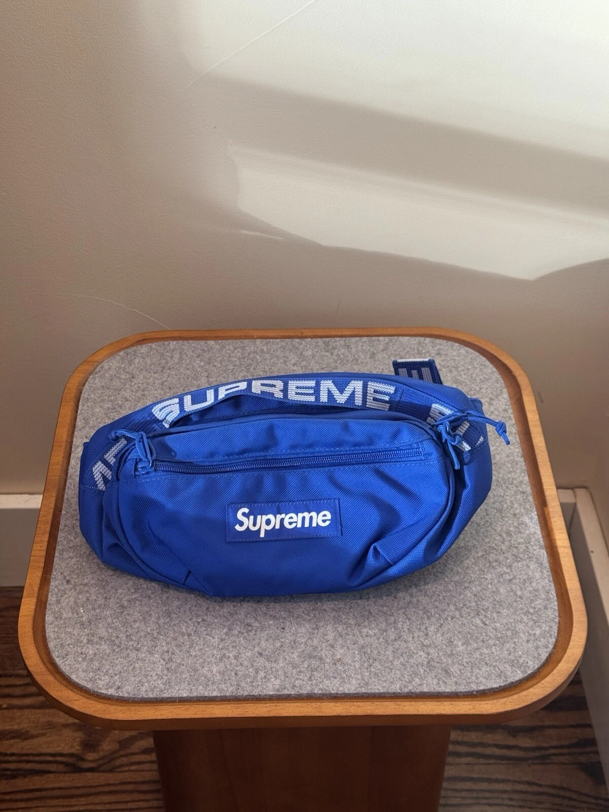 Sac banane taille Supreme SS18 bleu