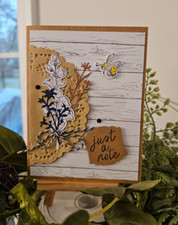 STAMPIN UP CARD KIT -FLOWERS JUST A NOTE Makes 4 - Set 25.98