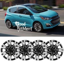 For Chevy Spark 2011-2022 Set of 4 15" Tire Hub Caps Wheel Cover R15 Rim Snap-On