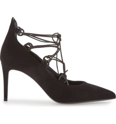 YSL SAINT LAURENT PARIS 80mm Paris Skinny Lace Up Pointy Toe