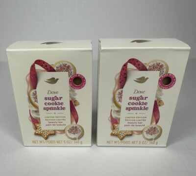 Dove Limited Edition Sugar Cookie Sprinkle Beauty Bar Soap 5 OZ- Pack of 2, NEW