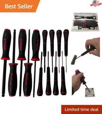 13-Piece Color-Coded Ball-Hex Allen Screwdriver Set for Precision Work