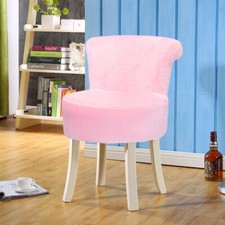 Comfort Plush Vanity Rest Chair Makeup Seat Shaggy Fluffy Dressing Table Stool