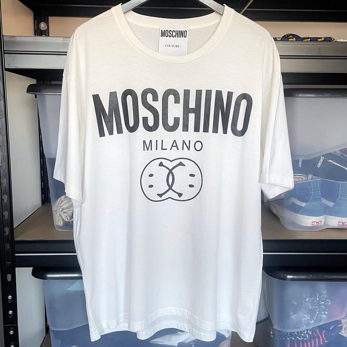 Moschino Couture Milano Mainline Oversized Smiley Rave T Shirt