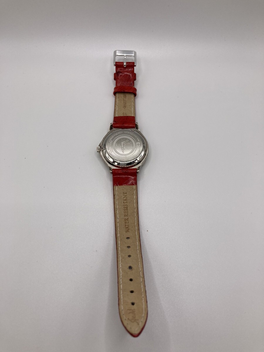 Wenger S.A.K Design Day Date Dial Red Leather Strap Quartz  display picture 1