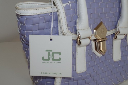 JACKYCELINE J&C NEW WOMENS WOVEN SUMMER BAG HANDBAG TOTE MEDIUM SMALL NEW JOB 29 - Picture 4 of 12