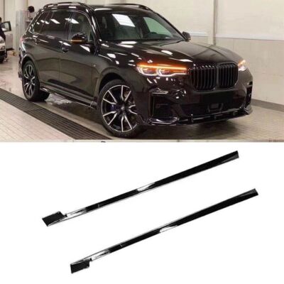 2PCS Side Skirt Fits for BMW X7 G07 2019-2023 Extenions M Sport Glossy Black