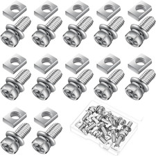 24 Pcs M6x16mm Battery Terminal Bolts  Nuts Kit for Motorcycle, ATV, E-Bike