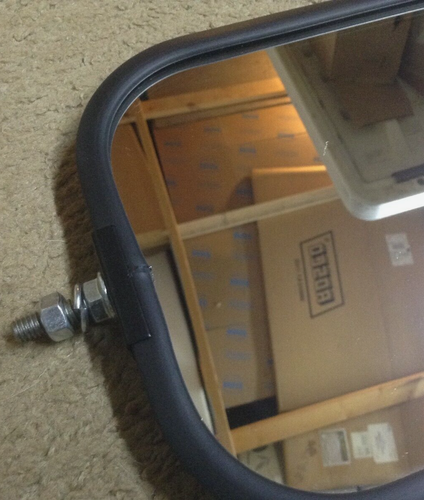 ROSCO 10-130 WESTCOAST 7"x16" MATTE BLACK FLEET MIRROR ALUMINUM BACK RV BUS - Bild 2 von 4