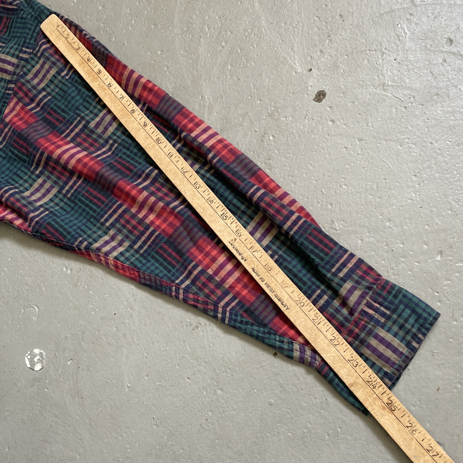 Vintage Orvis Patchwork Flannel Button Outdoor Ca… - image 6